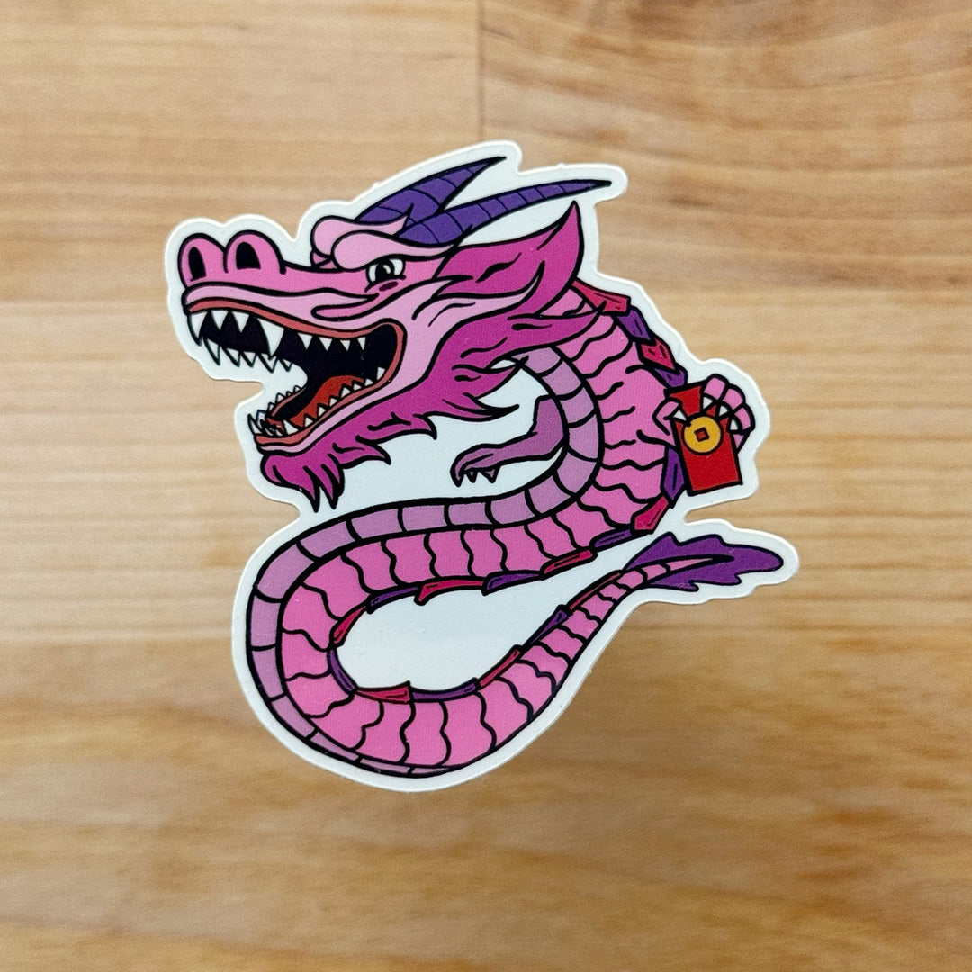 DRAGON STICKER - PINK