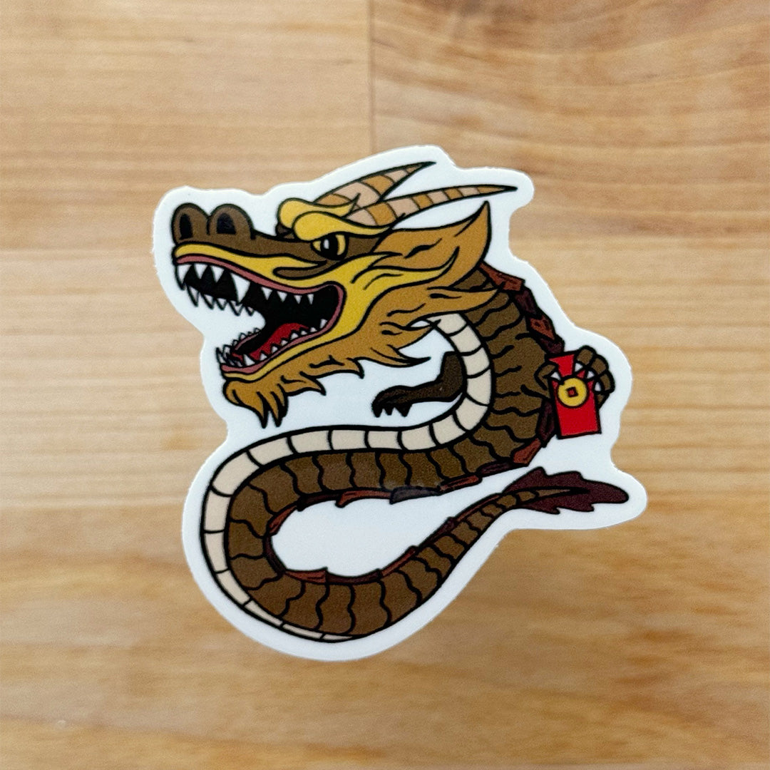 DRAGON STICKER - WOOD