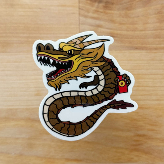 Dragon Sticker - Wood