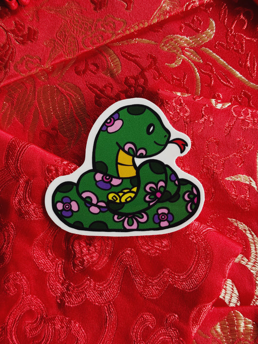 LNY Flower Snake Sticker